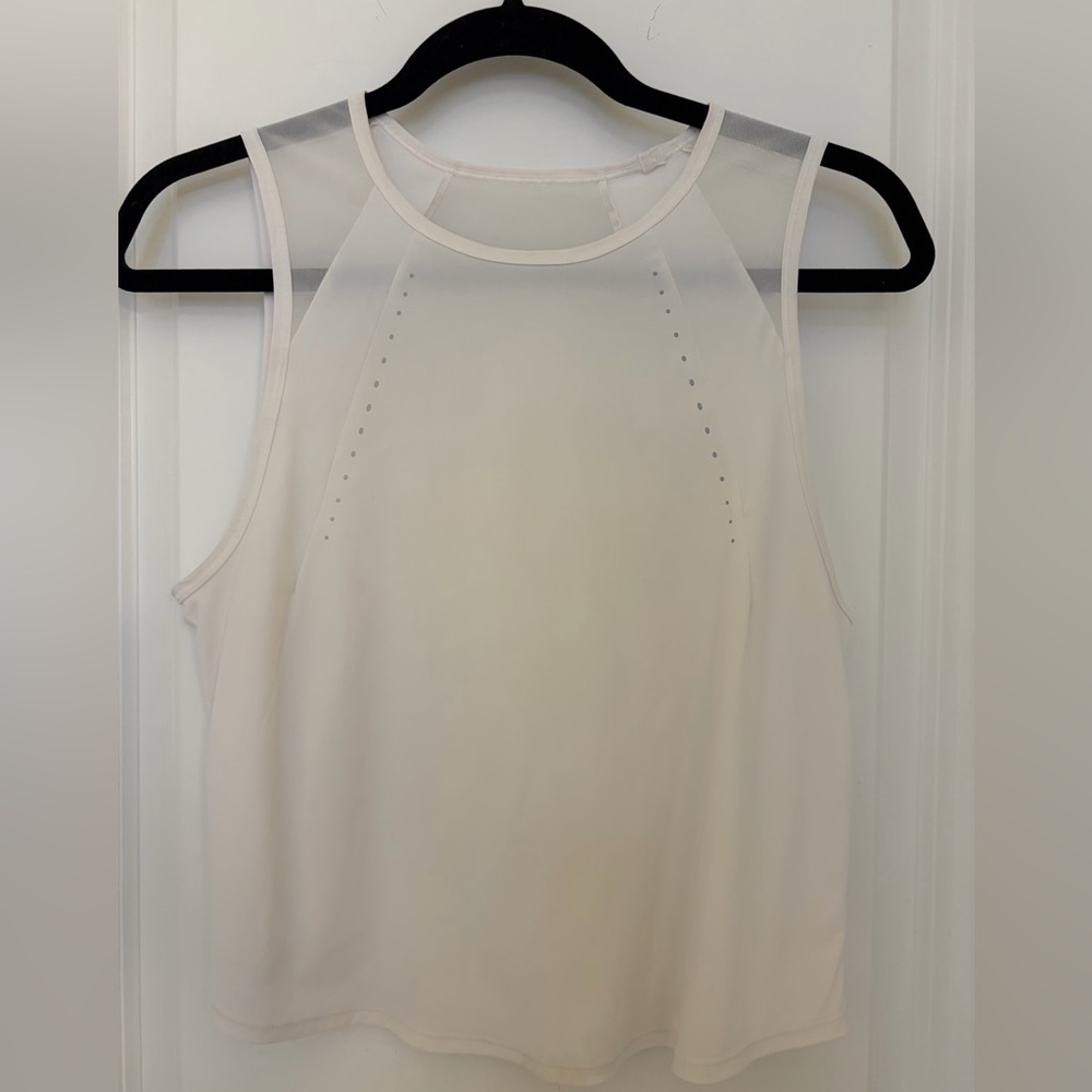 Lululemon White Sleeveless Top
